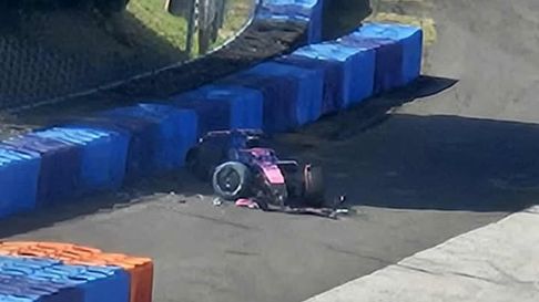 Franco Colapinto chocó su auto Alpine en Hungaroring Franco Colapinto chocó su auto Alpine en Hungaroring
