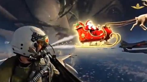 papa noel y un saludo especial a la fuerza aerea por los aviones f-16 papa noel y un saludo especial a la fuerza aerea por los aviones f-16