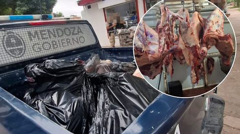 300 kilos de carne decomisadas tras un operativo de Policía Rural. 300 kilos de carne decomisadas tras un operativo de Policía Rural.