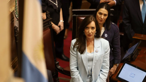 La presidenta del Senado, Victoria Villarruel. La presidenta del Senado, Victoria Villarruel.