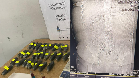 Una mujer quedó detenida tras corroborarse que transportaba 1 kilo de cocaína. Una mujer quedó detenida tras corroborarse que transportaba 1 kilo de cocaína.