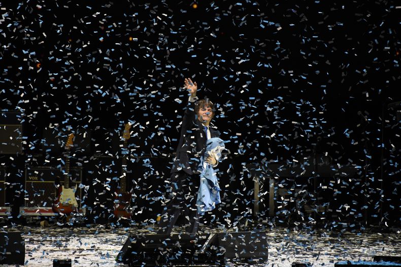 Javier Milei en el Movistar Arena.
