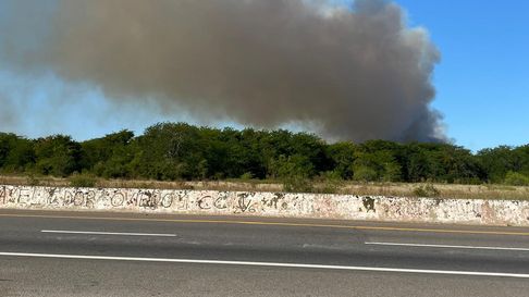 Incendio en la Autopista Buenos Aires - La Plata Incendio en la Autopista Buenos Aires - La Plata