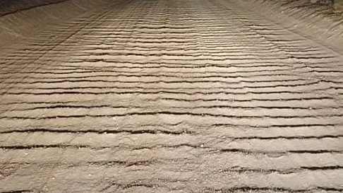 La 186, una de las rutas en peor estado de la comuna sureña. La 186, una de las rutas en peor estado de la comuna sureña.