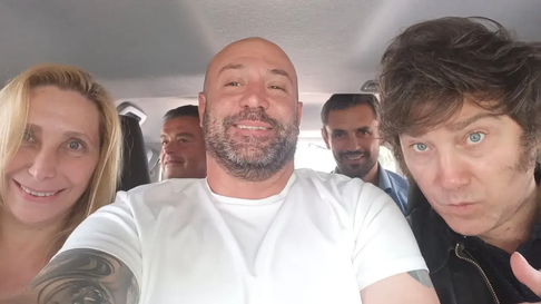 Diego Spagnuolo y los Milei. Diego Spagnuolo y los Milei.