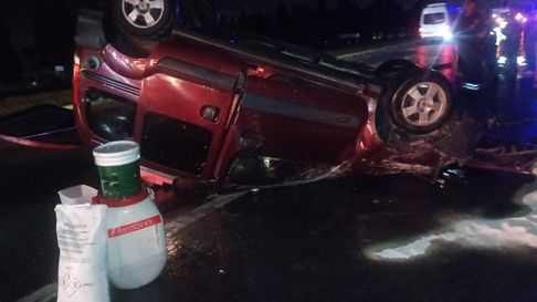 tremendo vuelco en ruta 2 camino a la costa tremendo vuelco en ruta 2 camino a la costa