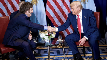 El presidente de Estados Unidos, Donald Trump junto a Javier Milei.&nbsp;