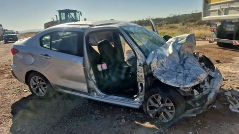 El auto involucrado en el accidente en ruta 7 El auto involucrado en el accidente en ruta 7