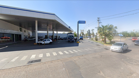 Inmediaciones a la estación de servicio donde ocurrió el hurto al camión Inmediaciones a la estación de servicio donde ocurrió el hurto al camión