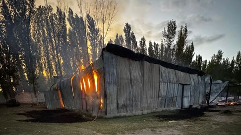 Incendio en galpón en Lavalle Incendio en galpón en Lavalle