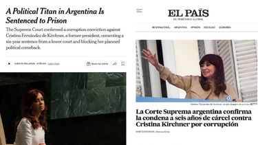 Los diarios del mundo hablaron de Cristina proscripta por el fallo de la Corte.&nbsp;