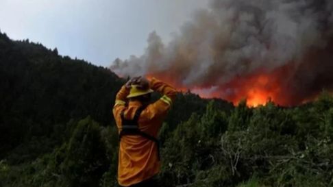 Se investiga la causa del incendio en los bosques de Epuyén. Se investiga la causa del incendio en los bosques de Epuyén.